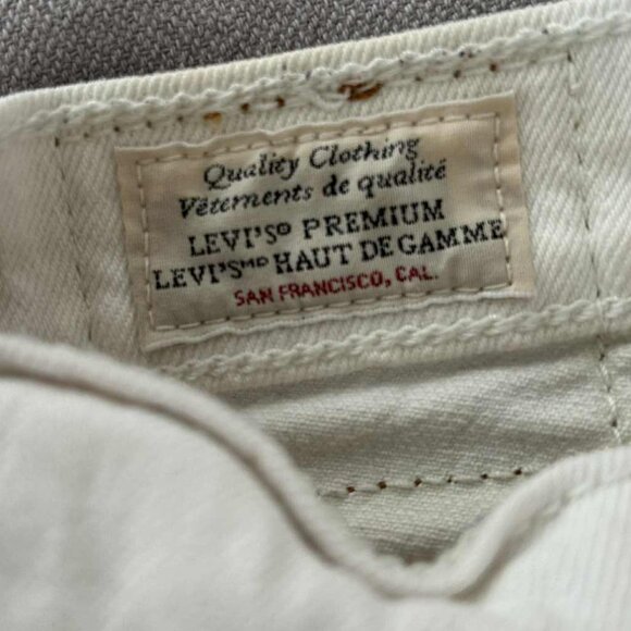 Levi’s Premium Ribcage Straight Ankle Off White Non-Stretch Button-Fly – US 27 - Picture 7 of 12